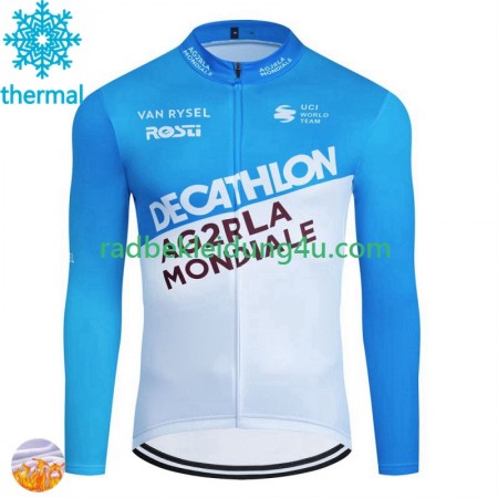 Radtrikot Winter Thermal Fleece Decathlon Ag2R 2024